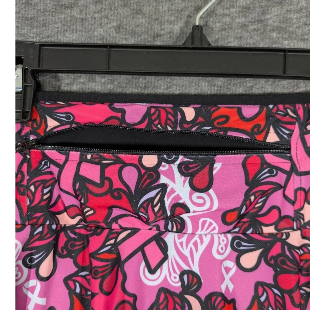 Bolder Athletic Wear Breast Cancer Awareness Pink Ribbon Skort Pockets Small